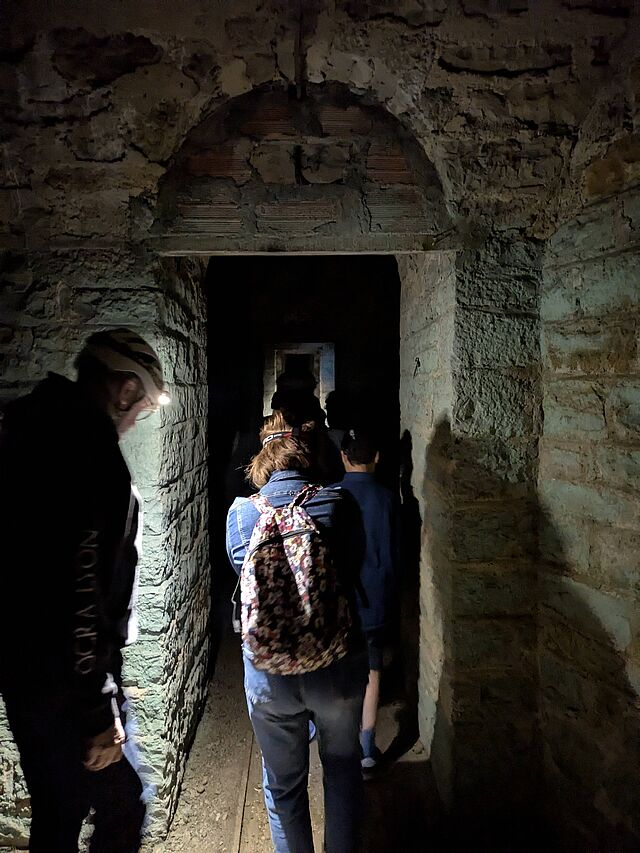 Visite de la caponnière enterrée de Caluire