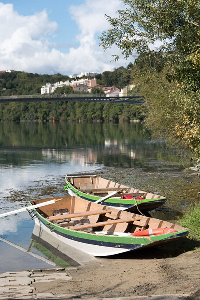 Balade en barques sur le Rhône