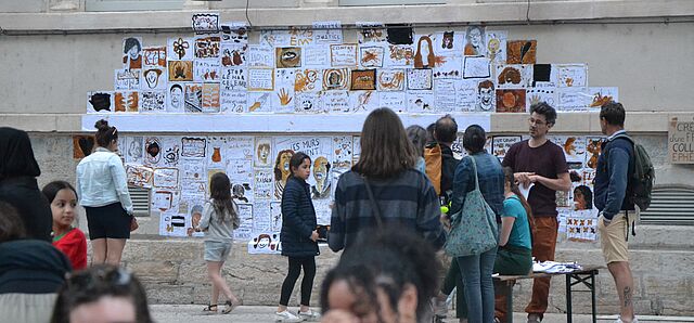 Fresque collective avec Quentin Lacoste